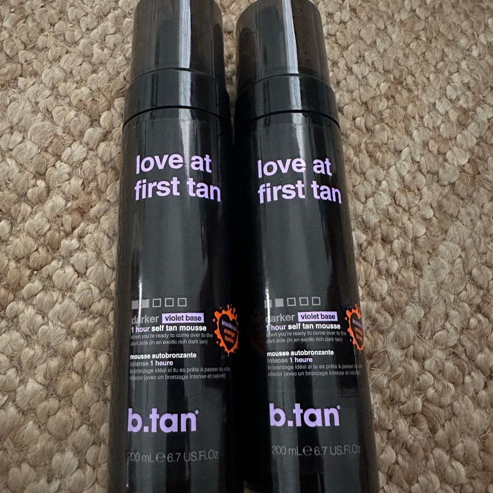 2x Lot of b.tan | Love At First Tan - Fast, 1 Hour Sunless Tanner Mousse